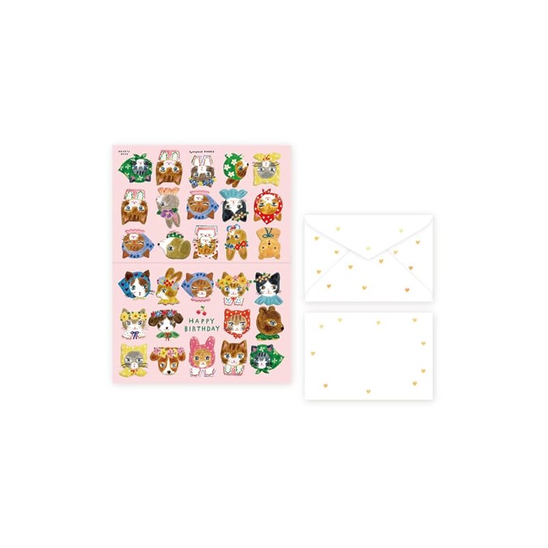 Expression Sha Greeting Card Birthday Card Aiko Fukawa nikoniko! 27-063