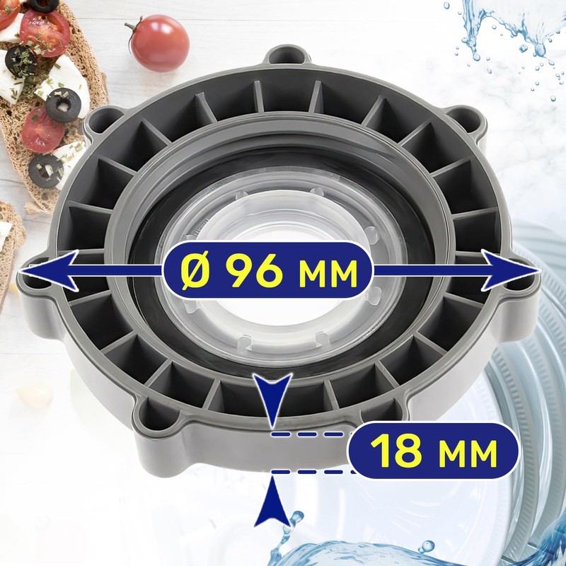 Lid of the salt compartment in the dishwasher with the