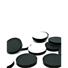 1" D Black Silicone Rubber Feet Self Adhesive - Round Rubber Feet Self Stick Bumper Pads Black Rubber Bumpers Self Adhesive Rubber Spacer Adhesive Rubber Feet for Laptops Computers (24)