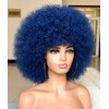 HIHOO Afro Wig Short with Bangs for Black Women Afro