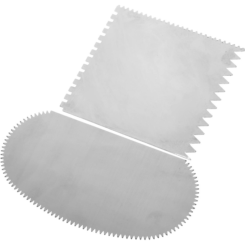 2Pcs Mud Rib Pottery Clay Ribs Stainless Steel Serrated Scraper