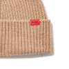 HUGO Small Logo Ribbed Beanie, Wheat, PCE.