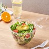 FULING [48 oz. 50 Sets Clear Plastic Salad Bowls with