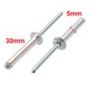 sourcing map Aluminium / Steel Open End Blind Rivets 5