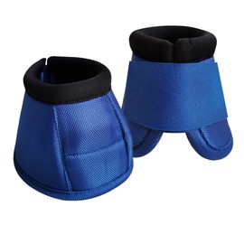 LEAFOREST 2520D Horse Bell Boots No-Turn Horse Bell Boots, Equine Ballistic Hoof Overreach Bell Boots Blue XL