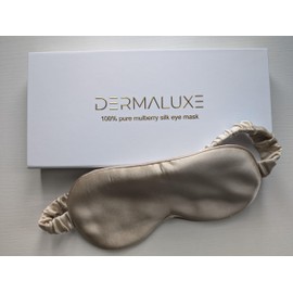 DERMA LUXE 100% Pure Mulberry Silk Sleep Eye Mask, 22 Momme, Champagne