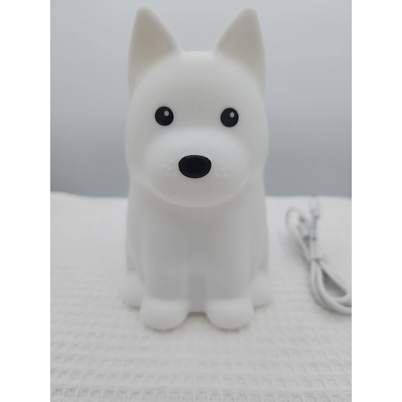 Globe Multi Color LED Rechargeable Silicone Night Light Dog Tucker