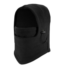 Thermal Fleece Face Mask Winter Thick Face Cover Warm Ski Head Covering Cold Weather Riding Headwear Black