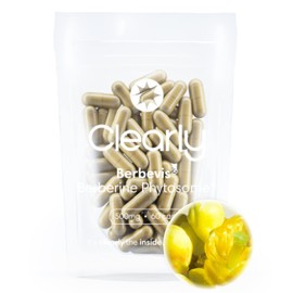 Clearly Berberin 500mg Kapseln (60) - Hohe Absorptionsfähigkeit - Normaler Cholesterinspiegel - 92% wirkt sich positiv aus - Superfood