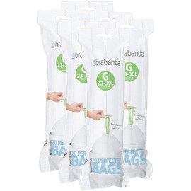 Brabantia PerfectFit G 30 Liter Bin Liners, 20 Count Bags, 120 Total Count