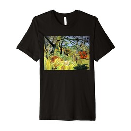 Tiger in a Tropical Storm (Surprised!) by Henri Rousseau Premium T-Shirt