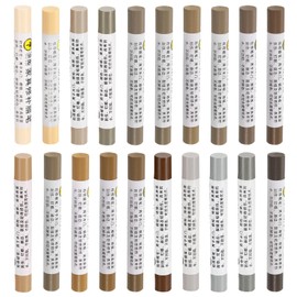 uxcell Furniture Repair Wax Crayons Kit, 20Pcs - Wood Filler Stick, Touch Up Furniture Markers - for Scratches Holes Tables Desks Wooden Floor Laminate Covers, Technology Wood Series