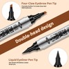 Panarciss Microblading Eyebrow Pen, 2-in-1 Dual-Ended Waterproof and Long Lasting