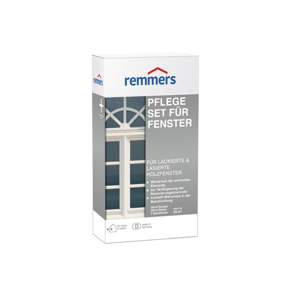 Remmers Pflegeset für Fenster, Holzfenster Pflege für innen und außen,