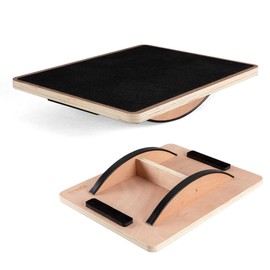 StrongPal Wooden Balance Board, Rocker Board for Under Desk, Anti Slip Roller Promotes Core Strength and Stability Ideal for Office Wobble Boards, Balance Training for Improved Posture and Fitness