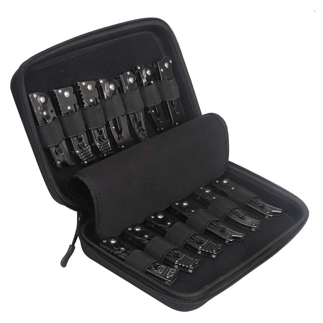 Pocket Knives Case, Folding Knives Display Case, Small Knife Storage Cases, Folding Knife Storage Box with 14 Slots, Hand Tools Case