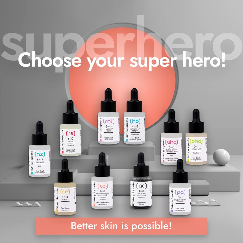 Skincyclopedia Ceramide Serum, Face Serum with Hyaluronic Acid and 3%