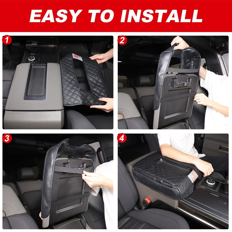 Suetlcoity Upgraded Center Console Cover for Hummer EV Accessories Microfiber