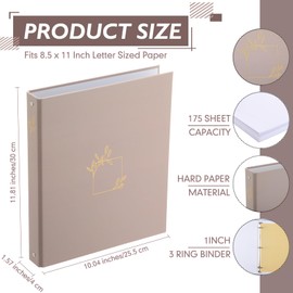 Sayglossy 6 Pcs Aesthetic 3 Ring Binder Sturdy Cute Binder Decorative Fits 8.5 x 11 Inch Letter Sized Paper for Women Men School Office Home Supplies Work Organize Paperwork (Light Colors,1 Inch)