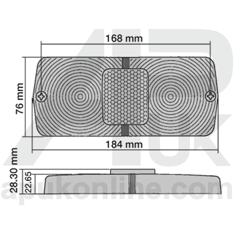 APUK Rear Tail Brake Light Lamp Lens Replacement for Ford