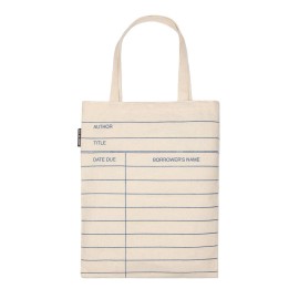 Out of Print Library Card: Natural Tote Bag by Out of Print