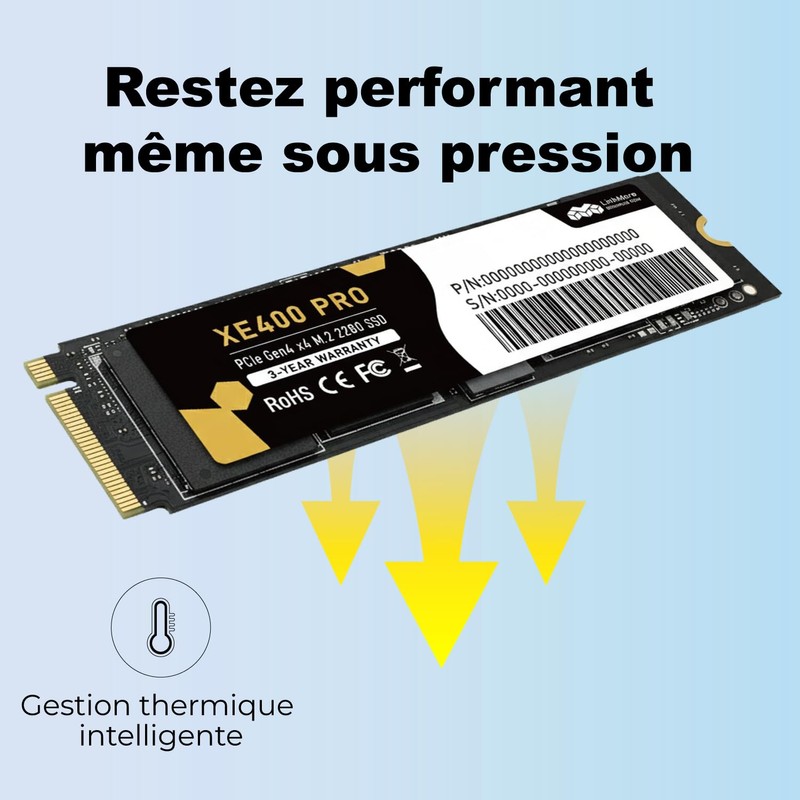 LinkMore XE400 Pro 256GB M.2 2280 NVMe SSD, PCIe Gen4