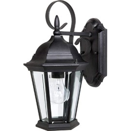 Capital 9726BK Carriage House Outdoor Wall Sconce, 1-Light 100 Watts, Black