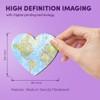 1x Heart MDF Magnet 6cm - World Map Globe Earth