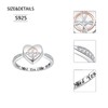 IOHUPCI Sterling Silver Celtic Knot Urn Ring for Ashes Hold