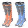 AUTOWT Calcetines de Esquí para Hombres y Mujeres, 2 Pares