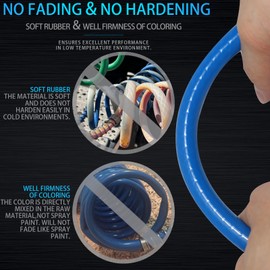 iBroPrat Air Lines for Semi Truck, 15' Coiled Air Brake Hoses with 12" & 40" Leads,Truck Trailer Brake Airline Coil Set Bule and Red