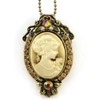 Soulbreezecollection Brown Cameo Pendant Necklace Charm Ladies Women Fashion Jewelry