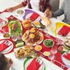 Whaline 60Pcs Christmas Paper Placemats Colorful Light Bulb Dinner Mats
