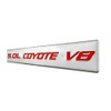 5.0L Coyote V8 RED on Silver Highly Polished Real Aluminum