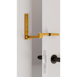 Scheffinger Door Lock V77 Heavy Duty Construction Maximum Resistance Reliable Protection Against Burglary for Front Doors in Pearl Gold