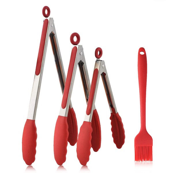 Sendowtek Pinzas de Cocina 3 PIEZAS, Pinzas de Silicona para