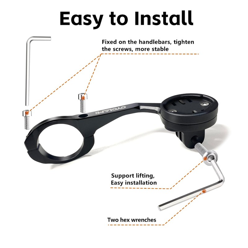 CYCLAMI Aluminum Alloy Bicycle Mount Compatible with Garmin Edge,iGPSPORT, XOSS,