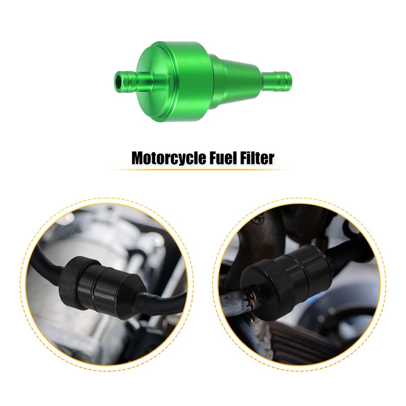 X AUTOHAUX 59x24mm Green Universal Fuel Filters Engine Gas Fuel