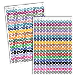 Stormy Creatives Small Shoe Icons Decorative Planning Stickers, 468 Stickers, 0.3" diameter, Multicolor, Health & Wellness Planner