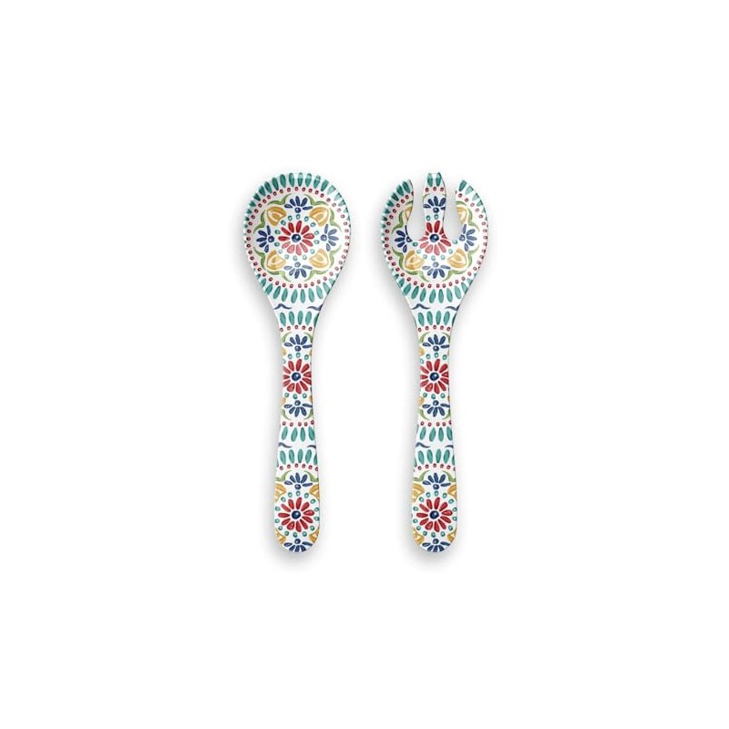 Tarhong PTSSFSSRMW Rio Medallion, Server Spoon & Fork, 12.6 inches