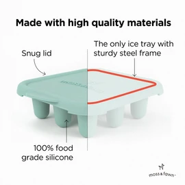 Moss and Fawn Ice Cube Tray, Forage Feeder Freezer Mold for Breast Milk, Formula, Bone Broth, Purees, and Baby Food - Fern