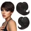 Smooth Hair Topper Hairpieces with Fringes for Thinning Hair, Women