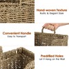 BSTKEY Natural Seagrass Wall Mounted Mail Organizer, Hand-woven Magazine Storage