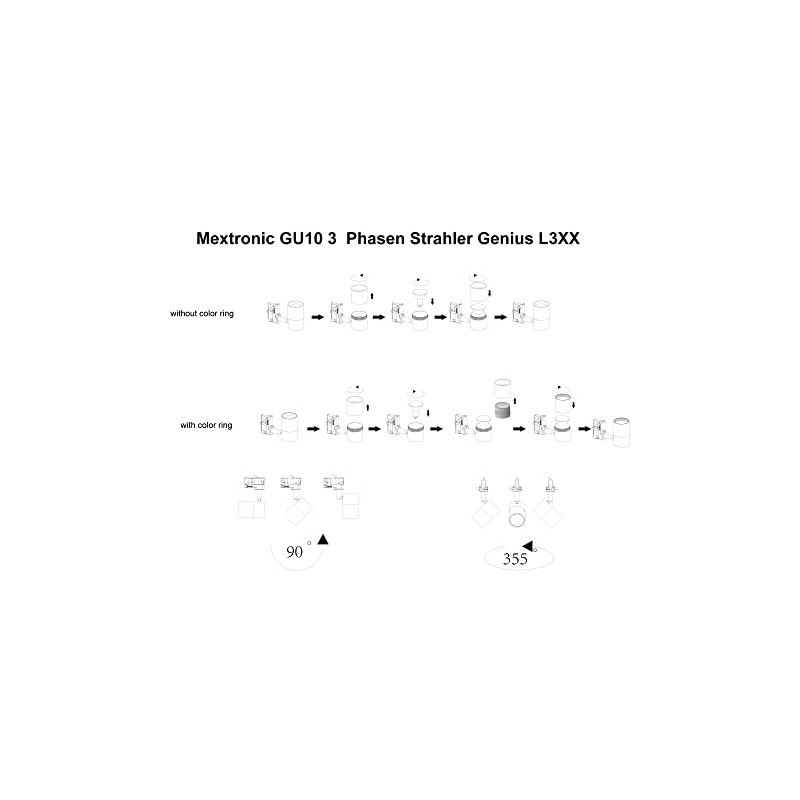 Mextronic Genius L248 3-Phase Spotlight for Power Rails LED for
