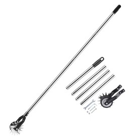 GXJAICPY Manual Lawn Edger,Sidewalk Edger for Yard Landscaping Strong 4 Sections Stainless Steel Handle with Cushion Grip, 67 Inches，53Inches，39Inches Three Ways to use