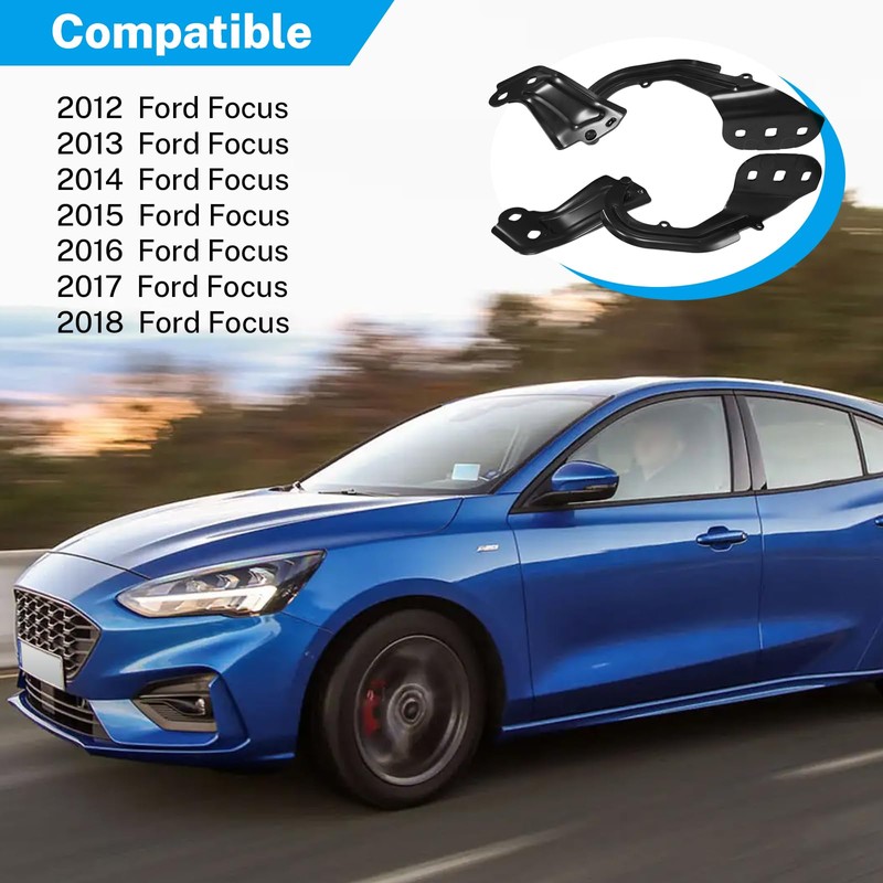 XUKEY 2pcs Hood Hinge Set for Ford Focus 2012-2018,Ford Escape