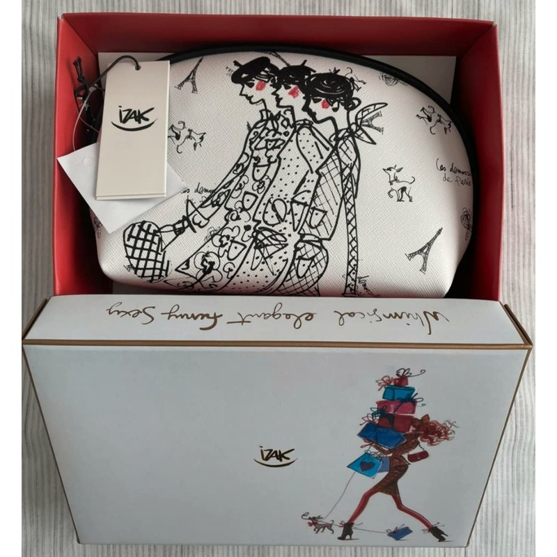 Izak, New York Make Up Cosmetic French Theme Bag Pouch