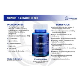 Rednatura Nad Kronnos+ N-acetil , L-glutation 30 Caps Sabor Sin Sabor