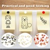 Aiweijia 100Pcs Decorative Flat Push Pin, Plastic Roundness Head Thumbtack,