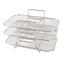 Dual Air Fryer Rack Multi Layered Dehydrator Racks 304 Stainless Steel Dual Air Fryer Stand Racks Air Fryer Accessories